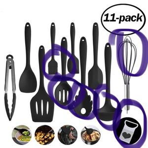Five piece silicone kitchen utensil set